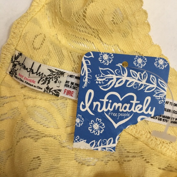 FREE PEOPLE yellow bralette size L - Picture 8 of 8